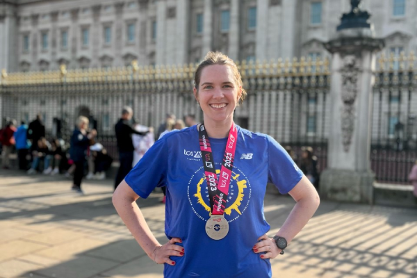 Dr Grace Doolan with her marathon medal