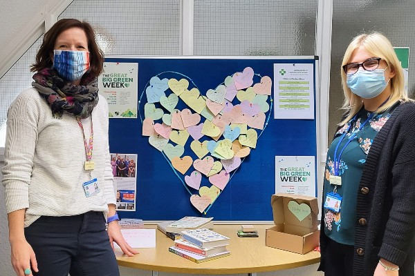 Green Week display with staff