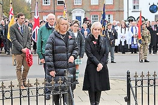 Dianne Gross and Mel Chamberlain at the Remembrance Day parade