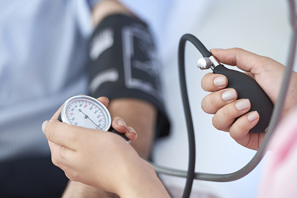 Image of a patient having a blood presure reading